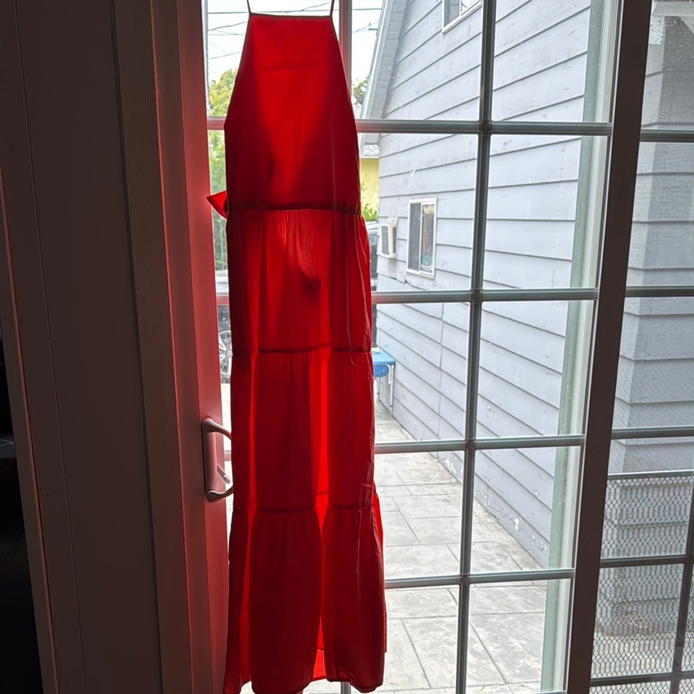 GAP Red Maxi Dress. Brand New. Never used. Has pockets